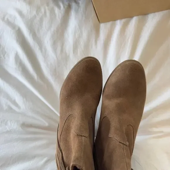 Howsty Marci Suede Western Bootie in Taupe Size 39 - Picture 7 of 8